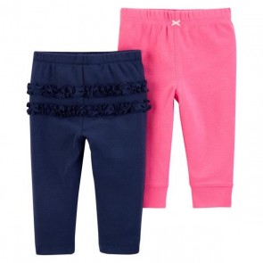 Carter´s 2pk pantalón rosa y azul con volado