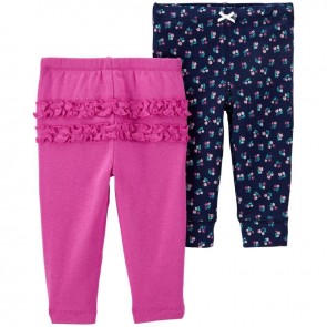 Carter´s 2pk pantalon flores y rosa