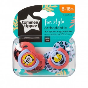 Chupete Fun Style 6-18M Ortodóntico pack x 2 Tommee Tippee