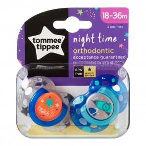 Chupete Night Time 18-36M Ortodóntico pack x 2 Tommee Tippee