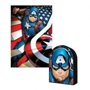 Puzzle Capitán América Marvel 300 piezas en Lata Prime 3D