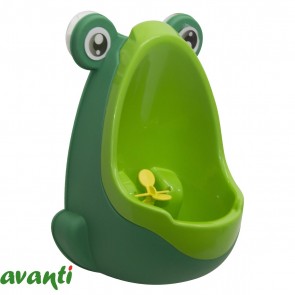 Urinario Infantil de pared para Niño con forma de Ranita verde