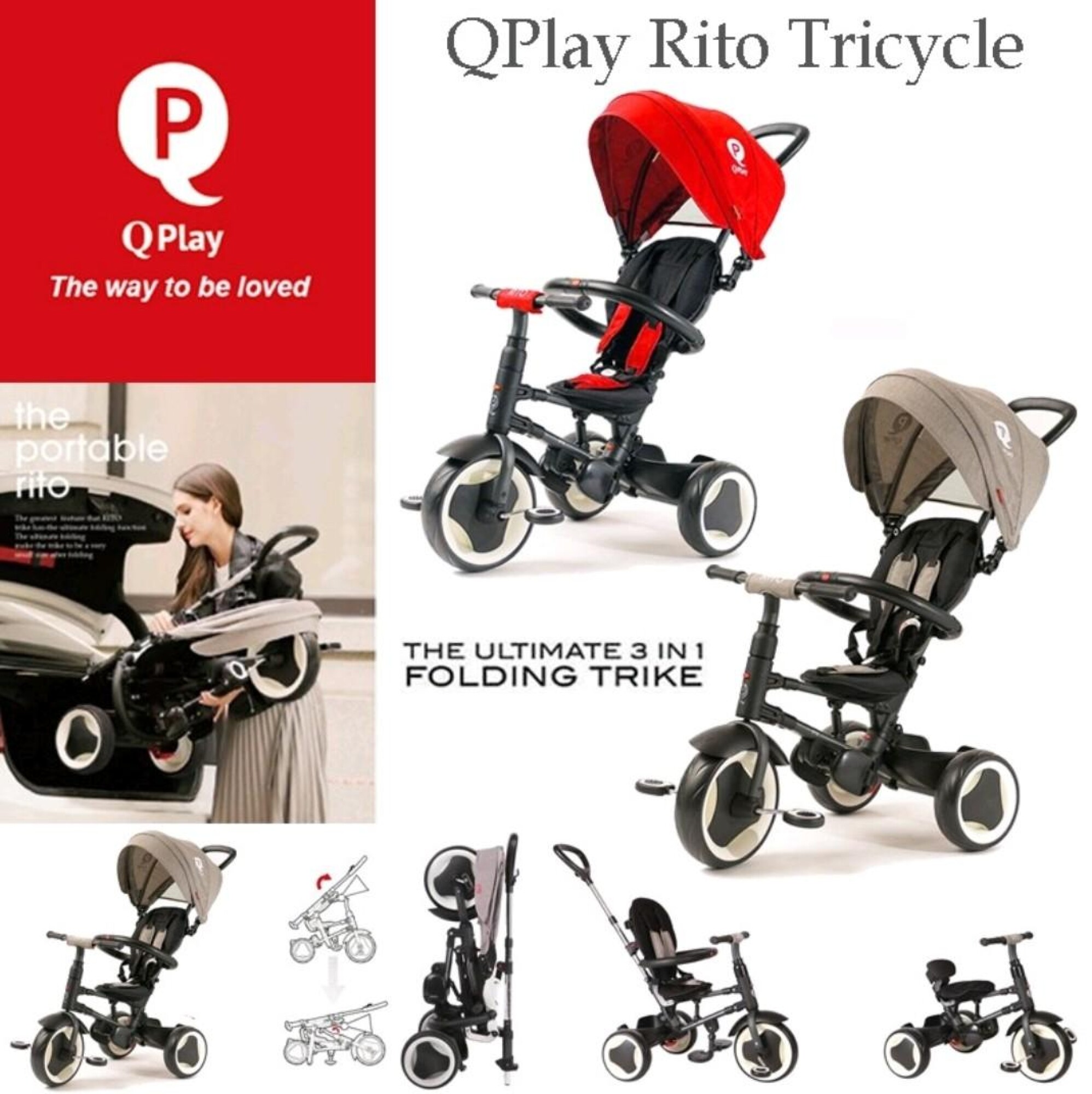 Triciclo QPlay Rito Petitbaby UY