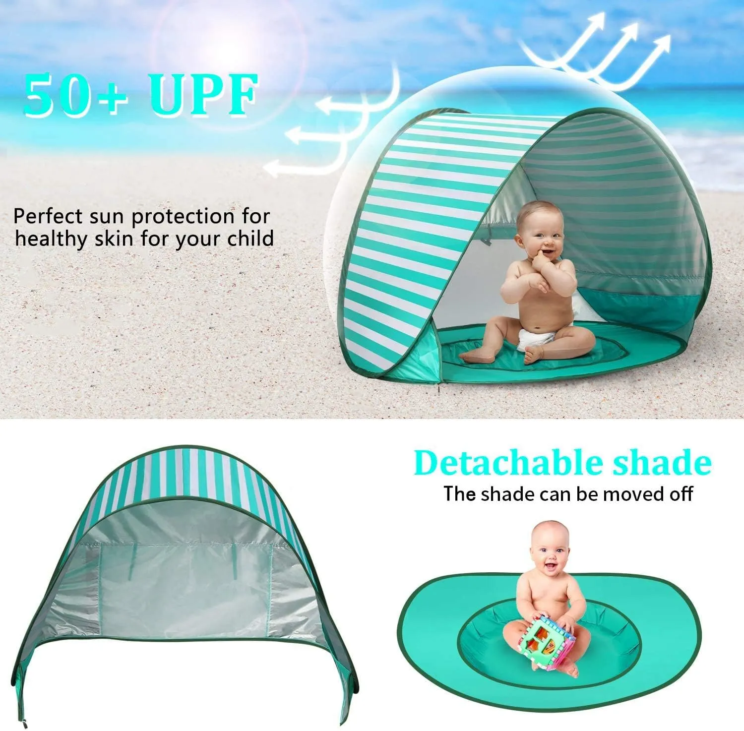 Carpa de Bebe con Filtro UV Para Playa1