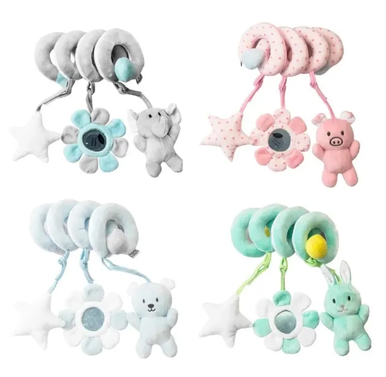 Espiral colgante de peluche colores pasteles