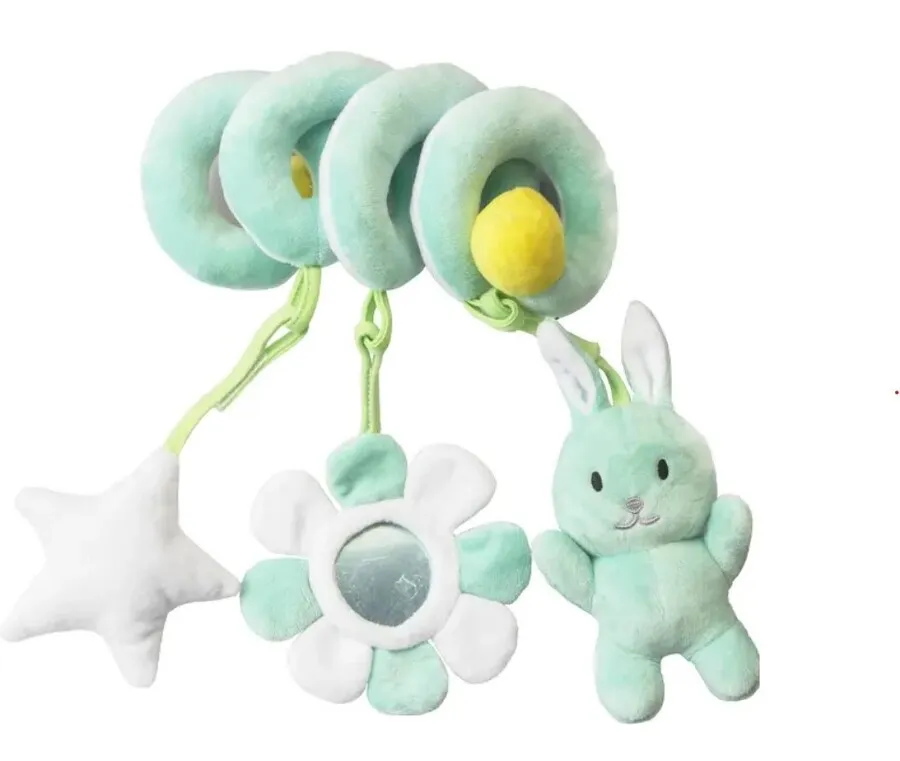 Espiral colgante de peluche colores pasteles1