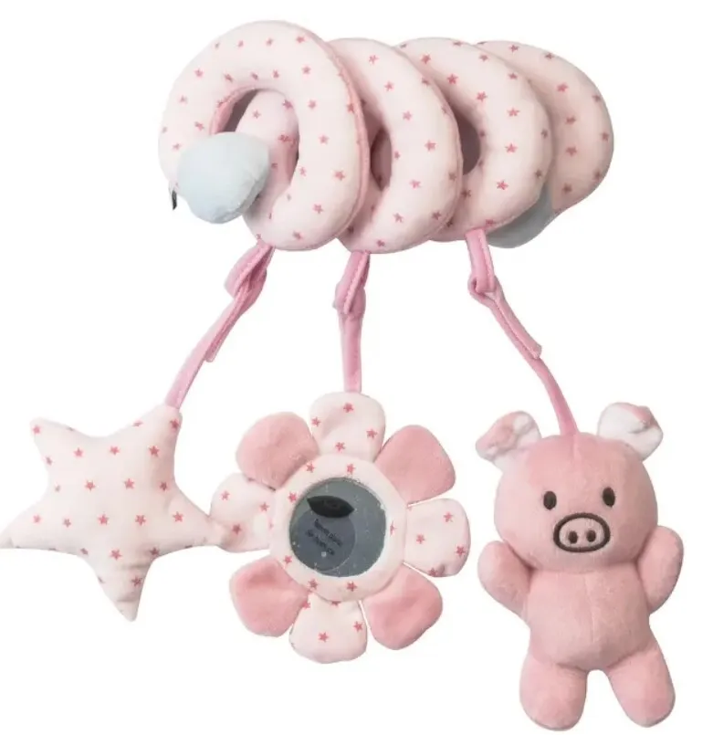 Espiral colgante de peluche colores pasteles2