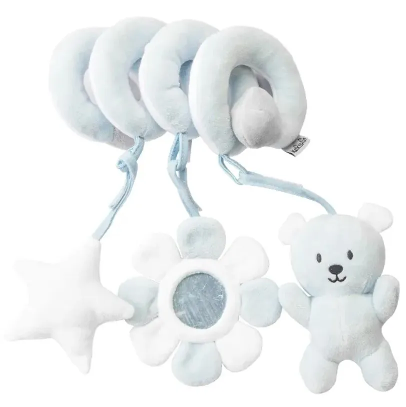 Espiral colgante de peluche colores pasteles4