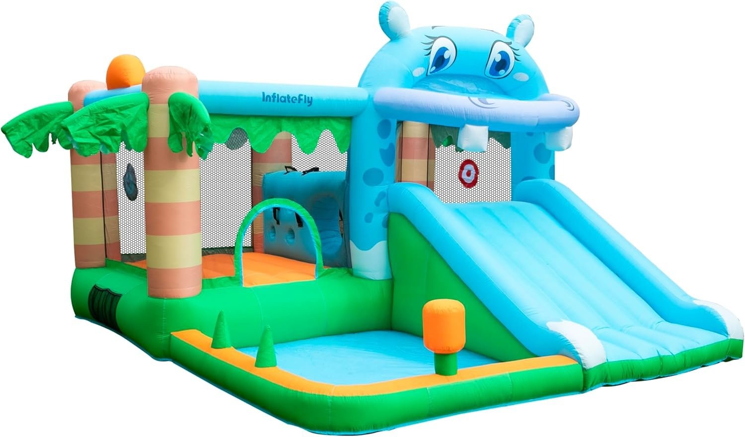 Inflable Dolphin Hipopotamo y Palmeras1