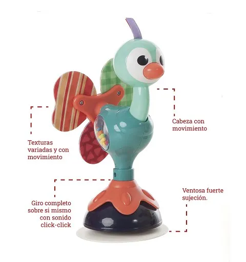 Juguete con Ventosa Pavo Real - Imagen 4