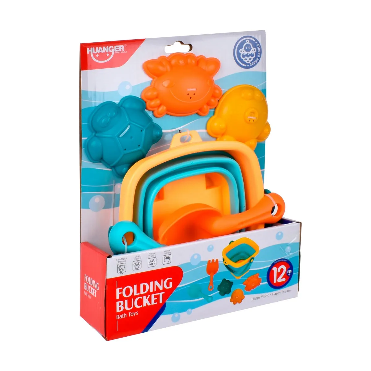 Juego de Playa con Balde Plegable y Accesorios