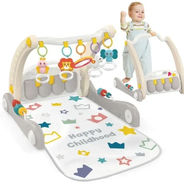 Piano 2 en 1 Gimnasio y Caminador Coronas y Estrellas