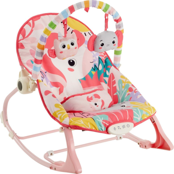 Silla Mecedora Rosa con Unicornio