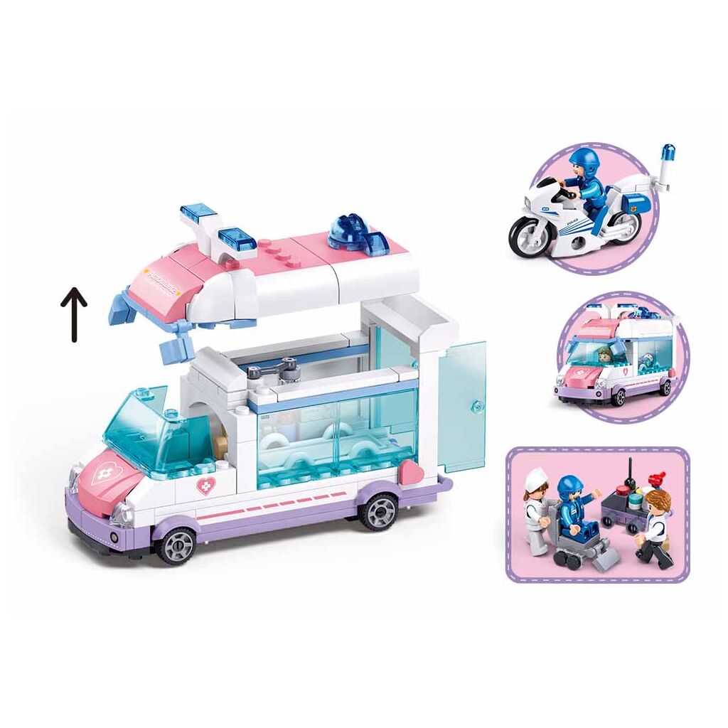 Sluban Metropolis Ambulancia 251 Pcs - Imagen 4
