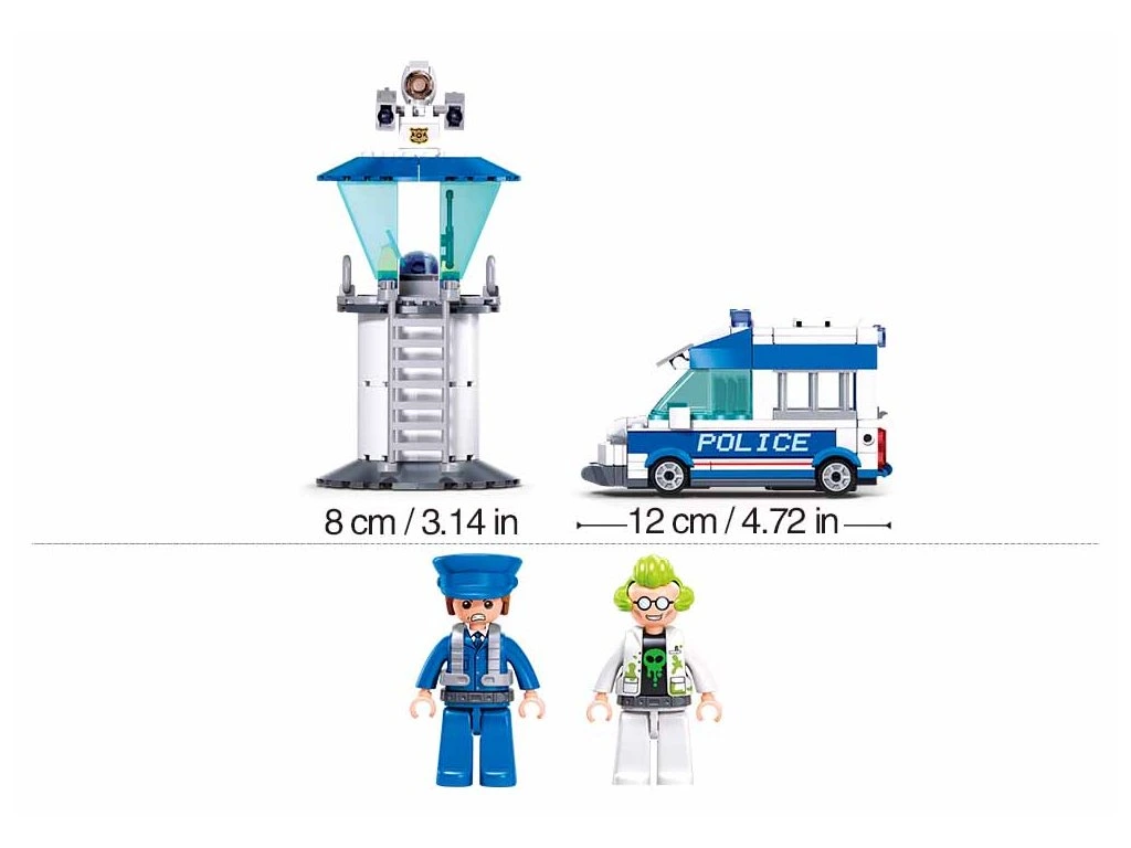Sluban Metropolis Vehiculo y Torre de Control Policial 245 pcs - Imagen 2