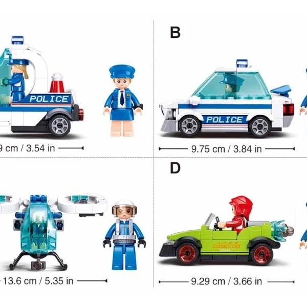 Sluban Metropolis Vehiculos de Policia Surtidos