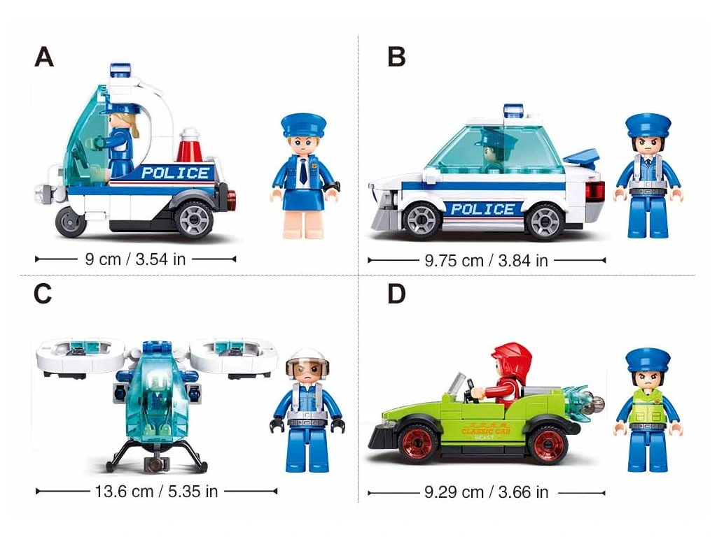 Sluban Metropolis Vehiculos de Policia Surtidos