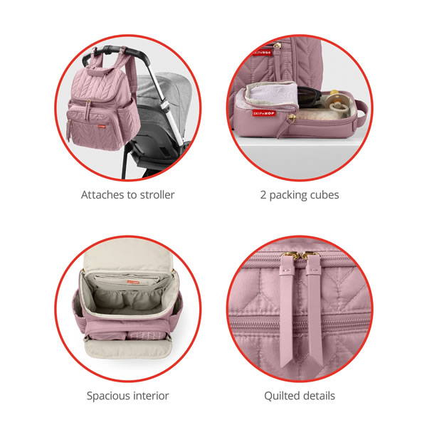 Mochila Maternal Skip Hop Rosa - Imagen 4