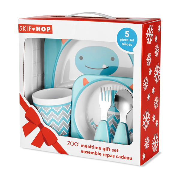 Set de Plato, Bolw y Vaso Skip Hop Moustruo Celeste